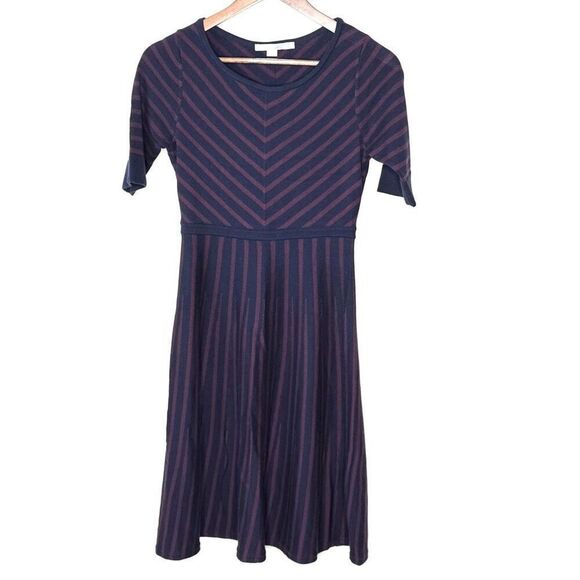 Boden Chevron Striped Half Sleeve Sweater Dress - Women’s US 4R / UK 8R - Picture 1 of 9